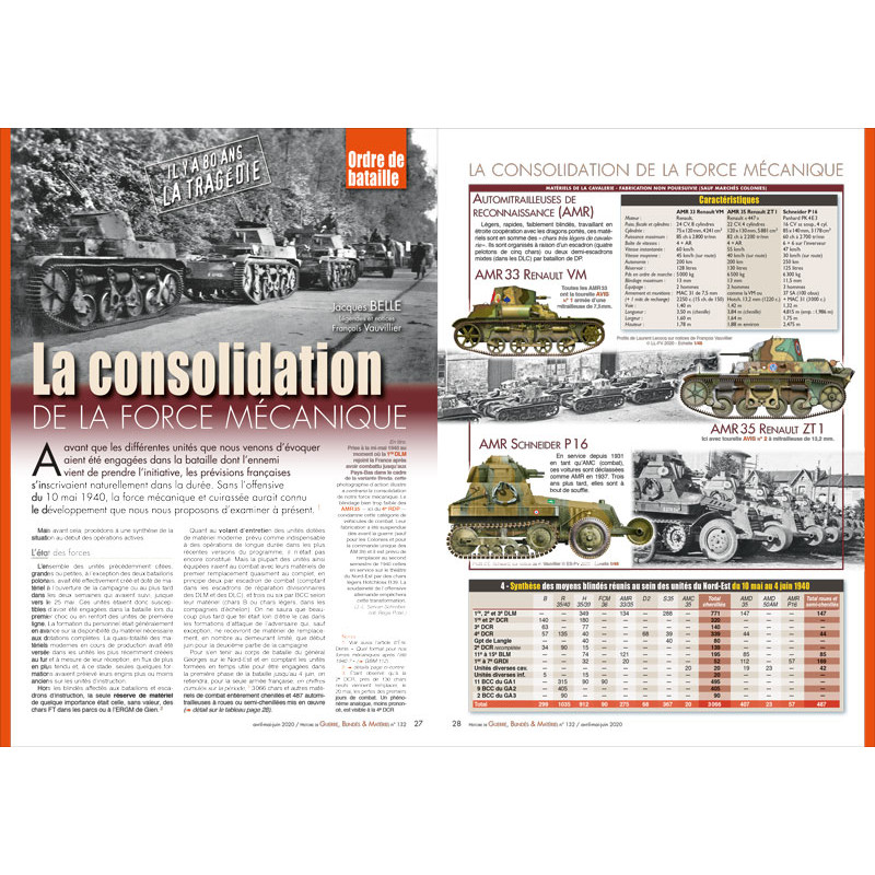 GBM 132 - La couverture + informations Covid-19 Guerre-blindes-materiel-n132